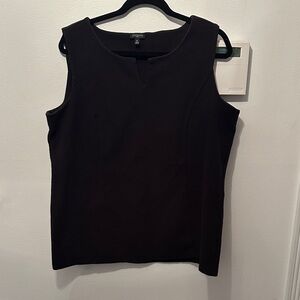 Talbots 1X Black Sleeveless Blouse